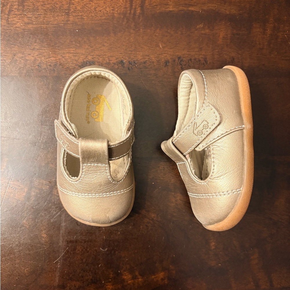Gold Bianca Mini Mary Jane Flat